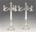 A pair of large Empire Berlin silver candelabra - image-1