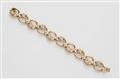 A French 18k gold and diamond chain bracelet. - image-1