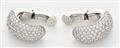 A pair of German 18k white gold and pavé-set diamond clip earrings. - image-4