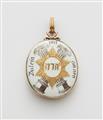A 14k red gold and enamel masonic locket of the St. Andrew lodge. - image-2