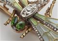 An Art Nouveau 18k gold enamel plique-à-jour diamond and ruby tremblant dragonfly brooch. - image-5