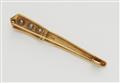 A German 14k gold granulation and old-cut diamond bar brooch and ring. - image-2