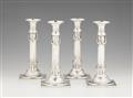 Four Augsburg silver candlesticks - image-1