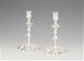 A pair of George II silver candlesticks - image-1