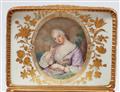 A Meissen porcelain snuff box with a portrait of a lady in negligée - image-7