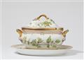 A large oval Royal Copenhagen Flora Danica tureen on stand - image-1