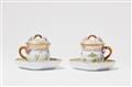 Two Royal Copenhagen Flora Danica cups and saucers - image-1