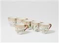 Six Royal Copenhagen Flora Danica coffee cups and saucers - image-1