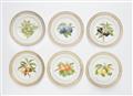 Six Royal Copenhagen Flora Danica fruit plates - image-1