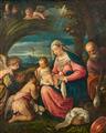 Giambattista da Ponte Bassano - Die heilige Familie mit Johannes und einem Engel - image-1