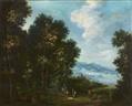 Johann Jacob Hartmann - Two Wooded Landscapes with Figures - image-1