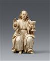 Probably South German late 15th century - A carved ivory figure of Christ Blessing, presumably Southern Germany, late 15th century - image-1