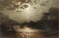 Louis Douzette - Moonlit Water Landscape - image-1