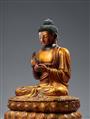 Buddha Dipankara. Holz, Modelliermasse, Lack und Vergoldung. 18. Jh. - image-4