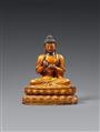 Buddha Dipankara. Holz, Modelliermasse, Lack und Vergoldung. 18. Jh. - image-1