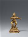 An Orissa copper alloy figure of a dancing Krishna. Eastern India. 17th century or earlier - image-1