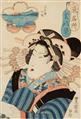 Utagawa Toyokuni II - A courtesan waiting for her lover - image-1
