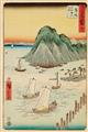 Utagawa Hiroshige - Sailing ships near Imagiri - image-1