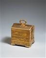 A Komai damascened iron tiered box with a handle. Kyoto. Late 19th century - image-2