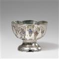 A double-walled silver bowl with translucent enamel. Around 1900 - image-1