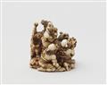 An ivory netsuke of Momotarô and his friends. Late 19th century - image-8
