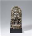 Stele des Vishnu. Schwarzer Phyllit. Nordost-Indien, Bihar. Pala-Zeit, 12. Jh. - image-1