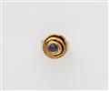 A German forged 21k gold and sapphire cabochon ring. - image-1