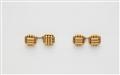A pair of 14k gold knot cufflinks. - image-1