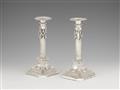 A pair of Augsburg silver candlesticks - image-1