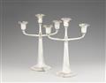A pair of Tiffany silver candelabra - image-1