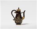 A rare early Meissen Böttger stoneware coffee pot with lacquered decor - image-3