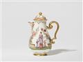 A Meissen porcelain coffee pot with chinoiserie decor - image-1