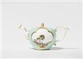 A Meissen porcelain teapot with celadon green ground - image-1