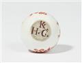 A miniature Meissen porcelain vase with red dragon motifs from the Royal Court Confectionery - image-2