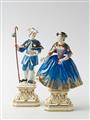 A museum quality Meissen porcelain pilgrim couple - image-1