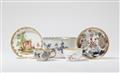 Five Meissen porcelain items with "hausmaler" decor - image-1