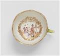 A Meissen porcelain cup and saucer with rose tendril reliefs - image-3