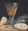 Magnus Rommel - Two Still Lifes with Wine and Beer Glasses, Oysters and Smoking Utensils - image-2