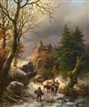 Barend Cornelis Koekkoek - Zwei Gemälde (Pendants): Der Sommer und Der Winter - image-2