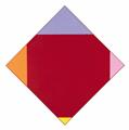 Max Bill - Rotes Quadrat mit verfärbten Ecken - image-1