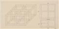 Sol LeWitt - Drawing for four cubes (in a square) - image-1