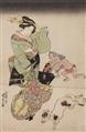 Kunisada Utagawa - Kurtisanen und Dienerin - image-1