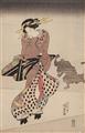 Kunisada Utagawa - Kurtisanen und Dienerin - image-2