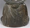 A large bronze figure of Buddha Amida Nyorai with halo. Bronze. Dated 1854 - image-3