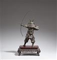 Samurai mit Pfeil und Bogen. Bronze. Spätes 19. Jh. - image-2