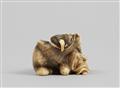 An ivory netsuke of a Chinese scholar sitting next to an ox. 19th century - image-6