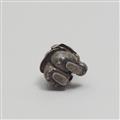 A silver netsuke of courtier playing foot ball. 19th century - image-7