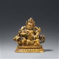 Vaishravana. Feuervergoldete Bronze. Sinotibetisch, 18./19. Jh. - image-1