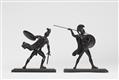 Cast iron statuettes of Romulus and Titus Tatius - image-2