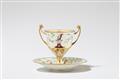 A Royal Vienna porcelain vase and saucer with parrot motifs - image-2